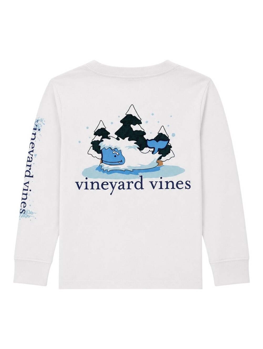 Vineyard Vines Kids Yeti Snow Monster White Long Sleeve Cotton Tshirt Toddler 3T